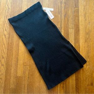 Nanette Lepore Knit Midi Length Skirt Side Slit Sparkle Size Small